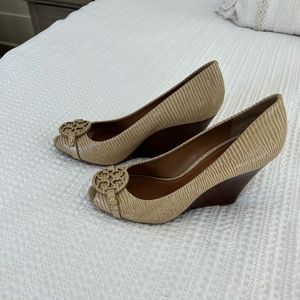 Women's Tory Burch Peep Toe Pumps